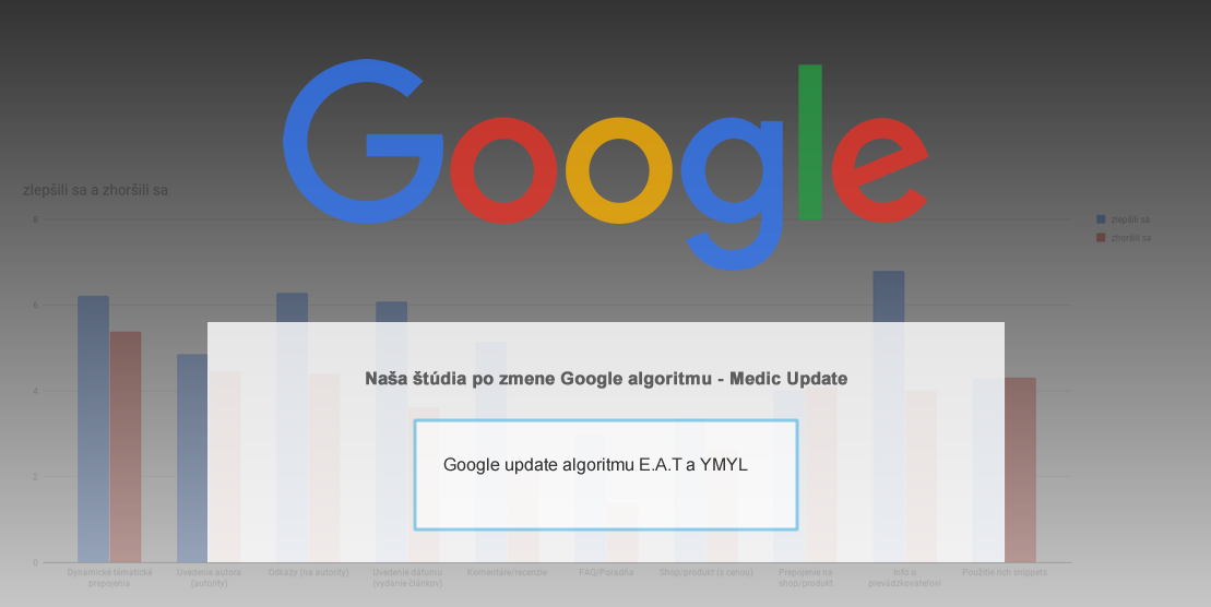 Google algorytmus - medic update studie