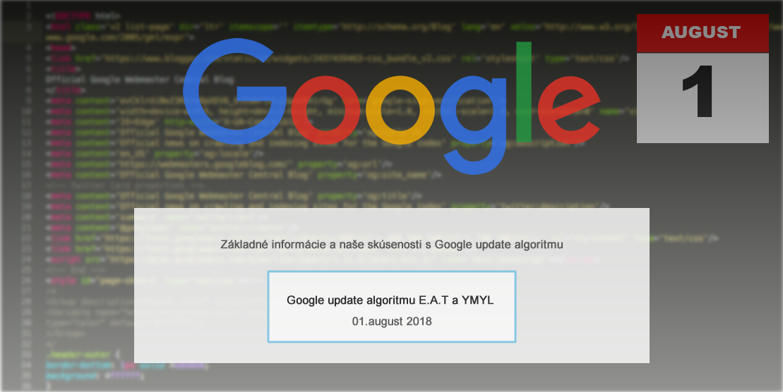 SEO: Google Update algorytmu 01.08.2018 - E.A.T. a YMYi